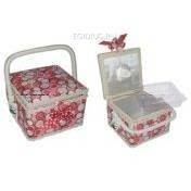 Шкатулка для рукоделия с подносом, L16 W16 H12см 81-4036 — Egidius.ru