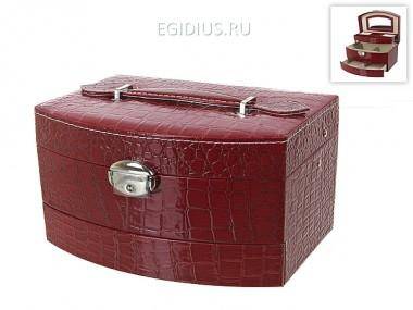 Шкатулка  для ювелирных украшений, с выдвижными ящичками  21,5*15,3*13см. 405-306 — Egidius.ru