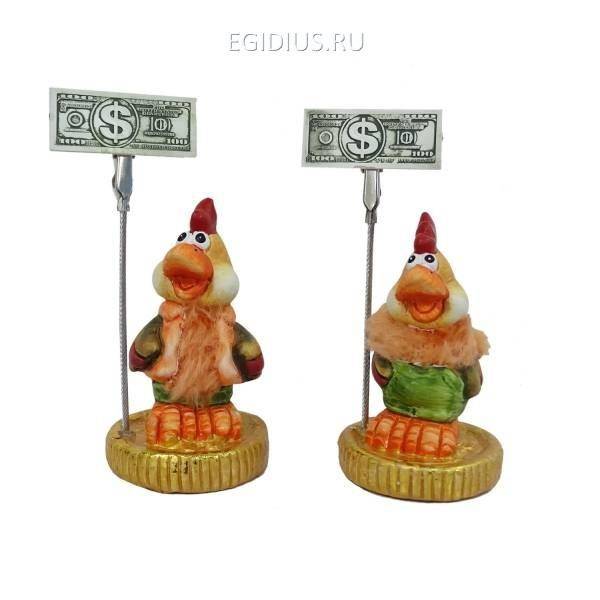 Держатель для визиток "Петушок", L4,8W4,8H10,5см, 4 в 81-3438 фото 1 &mdash; Egidius.ru