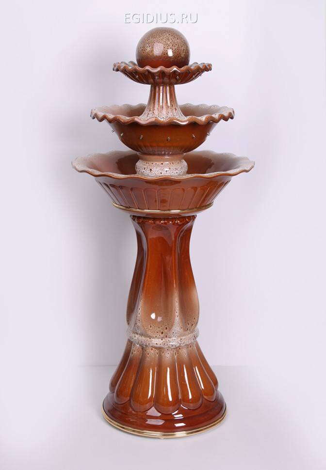 Напольный фонтан «Каскад в шоколадной глазури 540-229 фото 1 &mdash; Egidius.ru