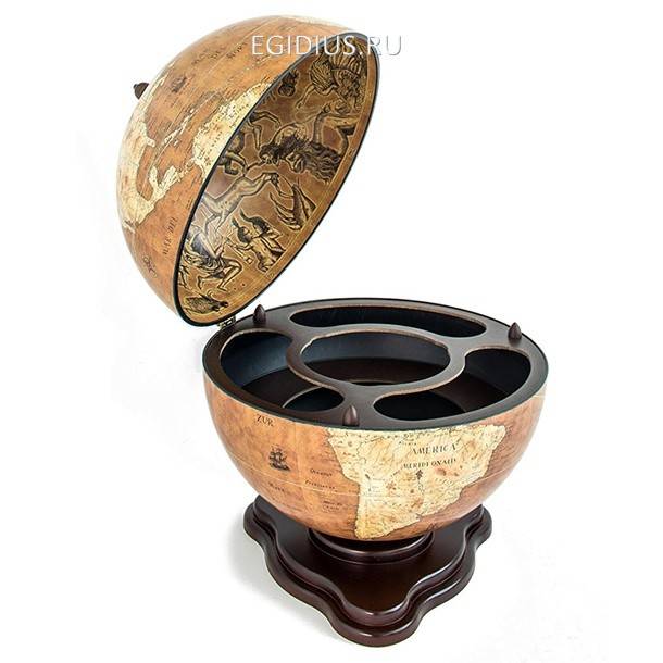 Глобус-бар настольный "Галилео", сфера 40см 700-055 фото 1 — Egidius.ru