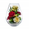 Цветы в стекле:Композиция из натуральных роз (FMR5c1) 200-012 фото 1 — Egidius.ru