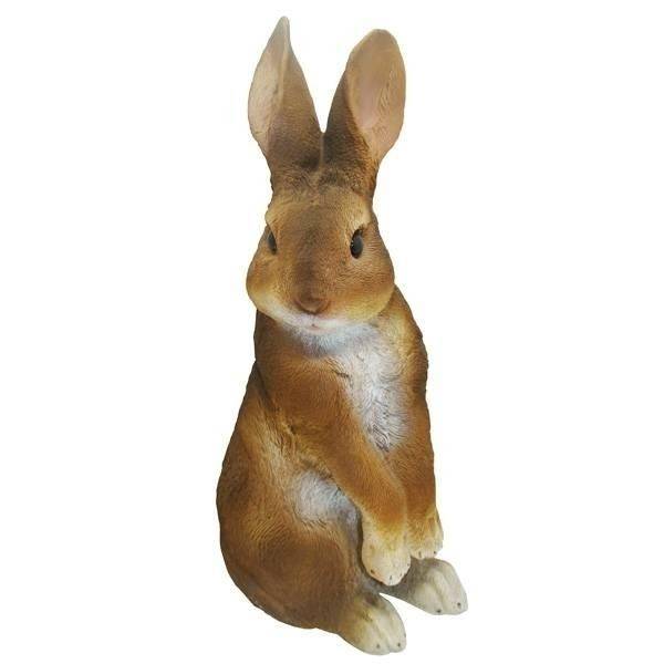 Садовая фигура из полистоуна"Заяц полевой №2"(серый)L17,5W14,5H37,5см 81-6691 фото 1 — Egidius.ru