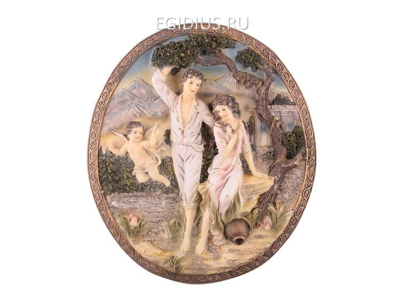 Панно "влюбленная пара с ангелочками"  319-410 фото 1 &mdash; Egidius.ru