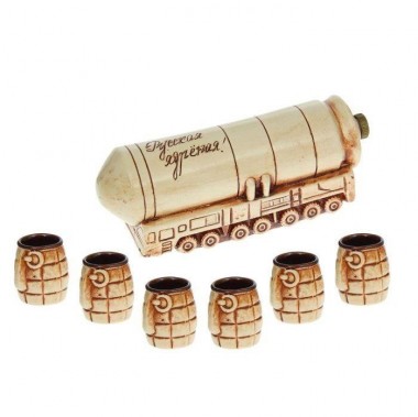 Набор водочно-коньячный &quot;Тополь М&quot; 7 предметов 0,75л  806-039 — Egidius.ru