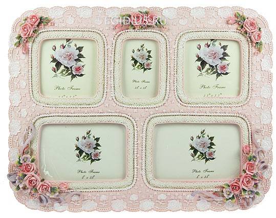 Фоторамка "Кружево" на 5 фото  106-011 фото 1 &mdash; Egidius.ru