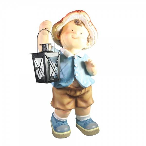 Фигура для сада "Гномик-грибочек с фонарем" L21W15H45 см 81-6853 фото 1 — Egidius.ru