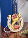 Декоративная подкова змея с пожеланием "счастья", с эмалью и стразами, 10*0,9*10,3см 3-2-195 фото 3 — Egidius.ru