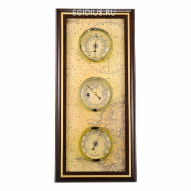 Метеостанция 3 прибора, 20х42х3см 700-616 — Egidius.ru