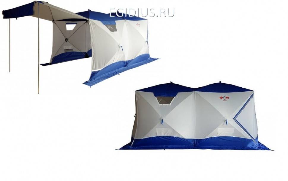 Палатка Пингвин "BIG TWIN" (1 сл.) (бело/синий) 11-0642 фото 1 &mdash; Egidius.ru