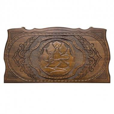 Настольная игра: Нарды резные &quot;Герб Осетии&quot;, Rasulov 4-2-189 — Egidius.ru