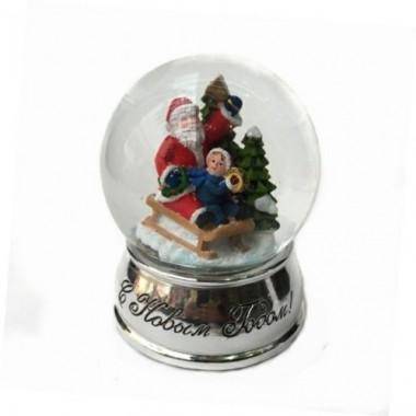 Подарочный шар со снегом, подсветка, на батарейках 3-1-202 — Egidius.ru