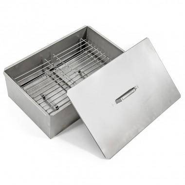 Коптильня для дачи двухъярусная 580х380х220 мм с поддоном для жира, сталь 1,0 мм 42-0014 — Egidius.ru