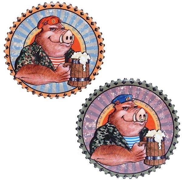 Магнит "Свинка", L7,2 W1 H7,2см, 2в 82-0362 фото 1 — Egidius.ru