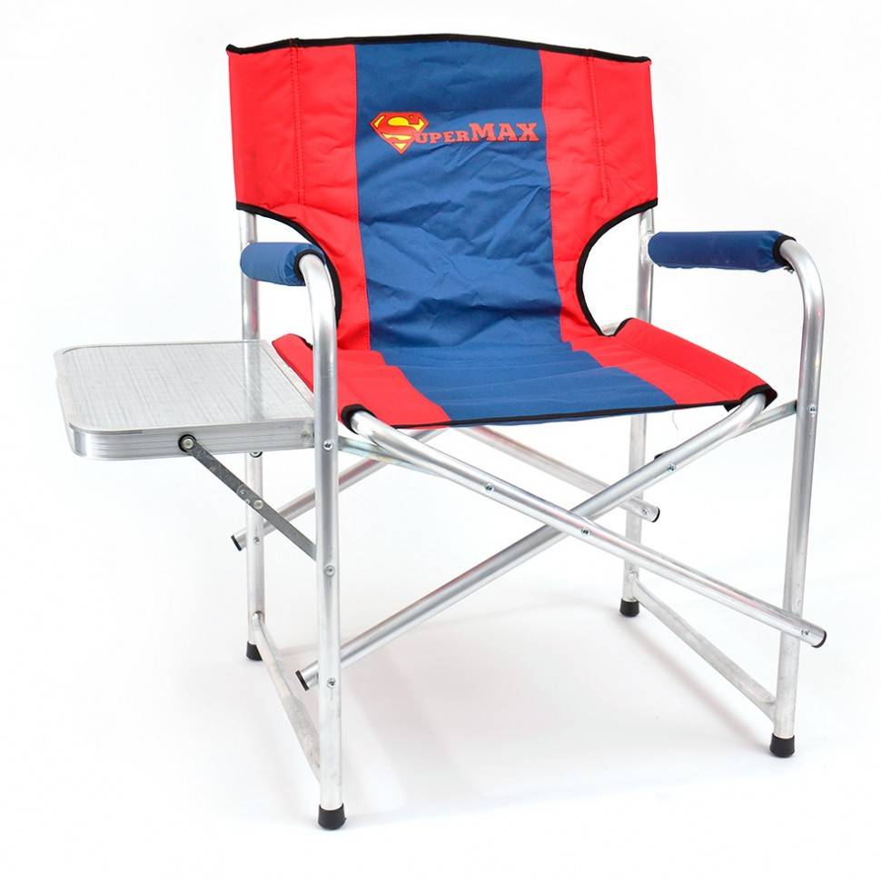Кресло складное SuperMax со столиком, алюминий                                                    41-0066 фото 1 — Egidius.ru