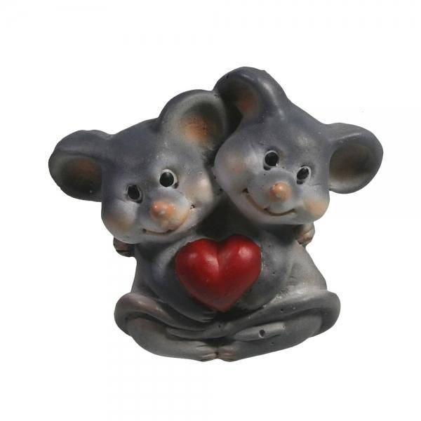 Магнит Влюбленные мышки (серый) L5 W2 H5,5 см 82-0910 фото 1 &mdash; Egidius.ru