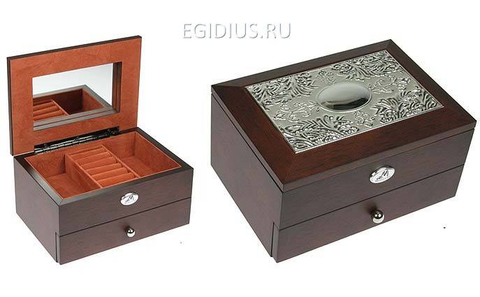 Шкатулка ювелирная Moretto 2-х ярусная 18*13*10см  110-227 фото 1 — Egidius.ru