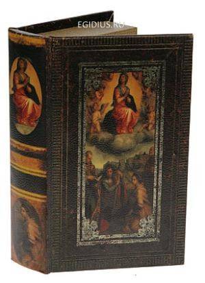 Шкатулка-фолиант "Дева с четырьмя Святыми" 21*13*5см 110-348 фото 1 — Egidius.ru