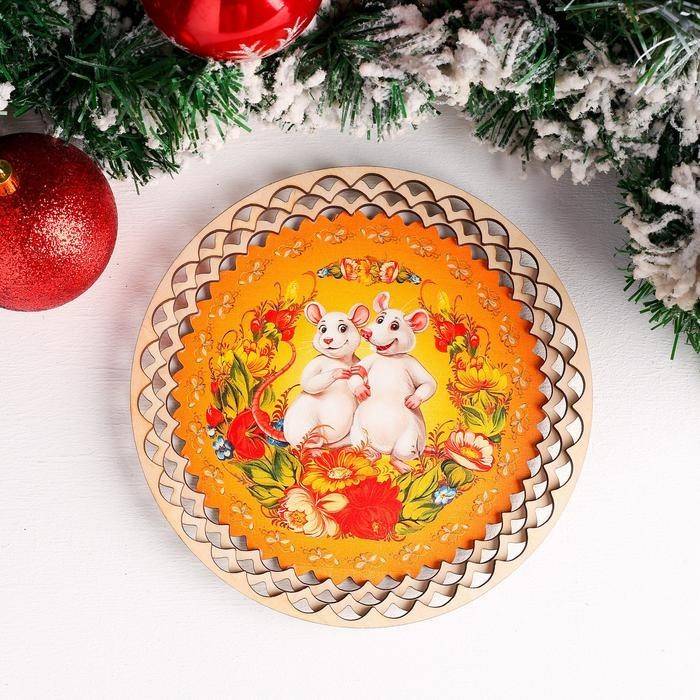 Поднос «Мышки в поле», D = 20,8 см 813-280 фото 1 — Egidius.ru