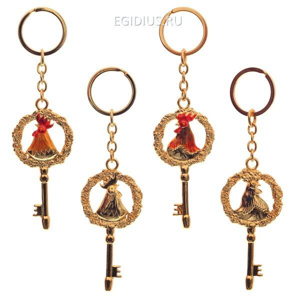 Брелок "Петушок", L4,1 W0,6 H9 см 2 в. 81-3328 фото 1 &mdash; Egidius.ru