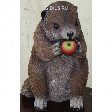 Фигура садовая Бобер с яблоками L17W22H28 см 81-6347 — Egidius.ru