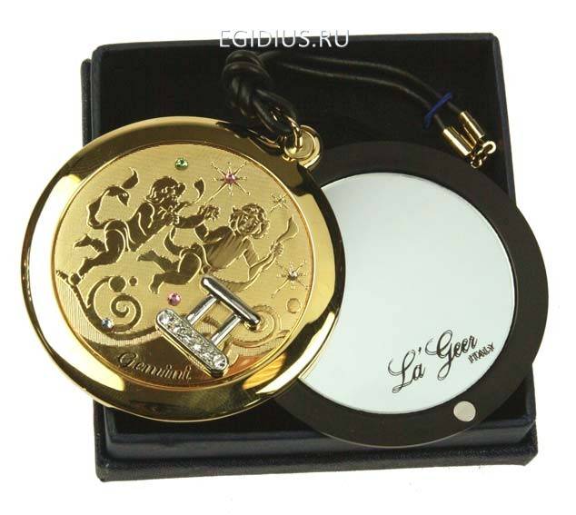 Зеркальце со стразами Близнецы серия LA GEER 105-504 фото 1 — Egidius.ru