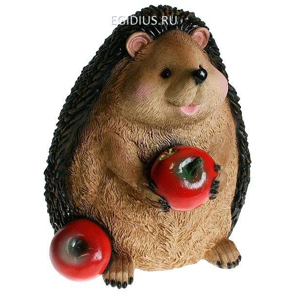 Садовая фигура Ежик с яблоком,L21W22H25 см 81-6407 фото 1 — Egidius.ru