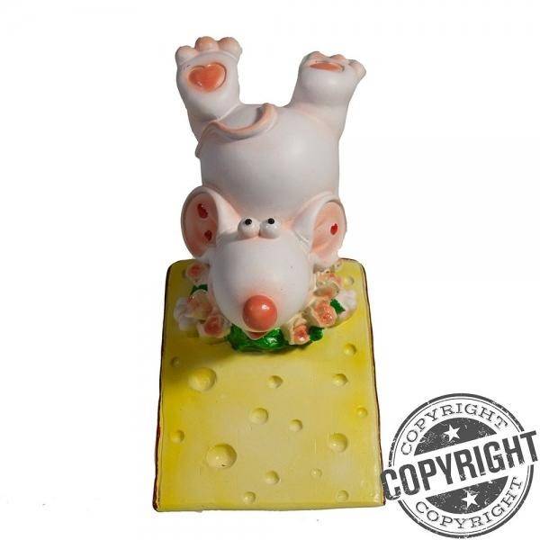 Копилка Крыса Чеддер (белый) L8,5 W11 H15 см 82-1049 фото 1 &mdash; Egidius.ru