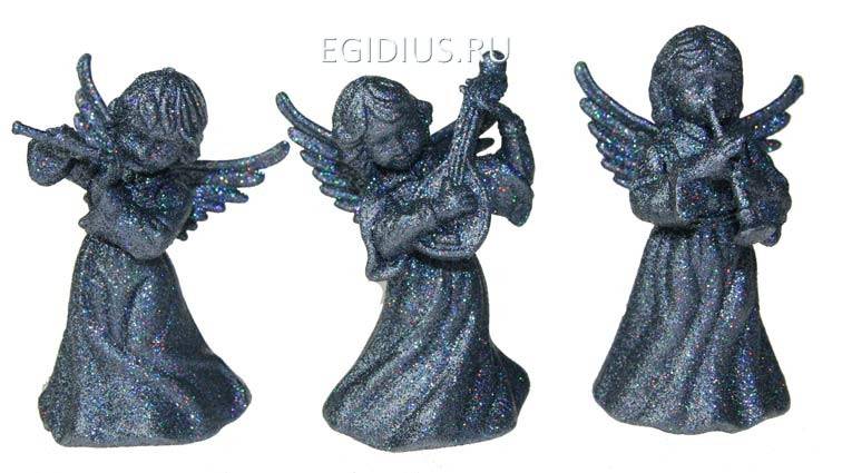 Игрушка ёлочная Ангел серебро 10см 151-145 фото 1 &mdash; Egidius.ru