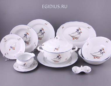 Столовый сервиз на 6 персон 25 пр.&quot;гуси&quot; 300-990 — Egidius.ru