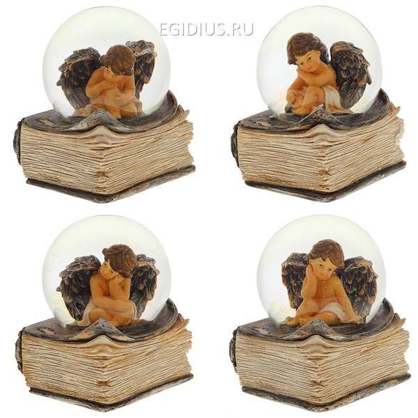 Стеклянный шар со снегом, 65 мм, 4 в. 81-1014 фото 1 &mdash; Egidius.ru