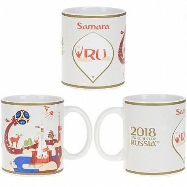 Кружка керамическая &quot;ЧМ 2018/Samara&quot; v=330мл.  406-122 — Egidius.ru