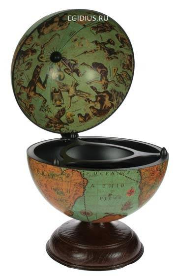 Глобус-бар настольный d=33см, 47см  100-010 фото 1 &mdash; Egidius.ru