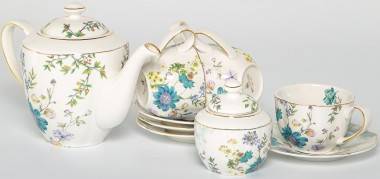 ​Чайный сервиз 10 предметов на 4 персоны &quot;Цветы&quot; 901-019 — Egidius.ru
