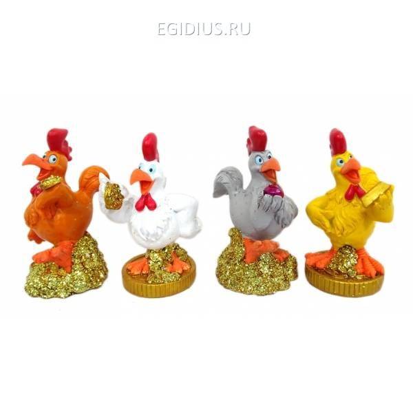 Декоративная фигурка "Петушок", L6,7W5H9,7см, 4в 81-3456 фото 1 — Egidius.ru