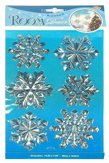 Декоративная наклейка Новогодняя 19*31см 152-308 фото 1 — Egidius.ru