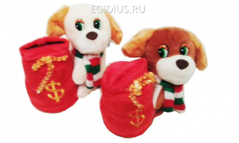 Музыкальная копилка собачка 11 см символ года 2018 280-804 фото 1 — Egidius.ru