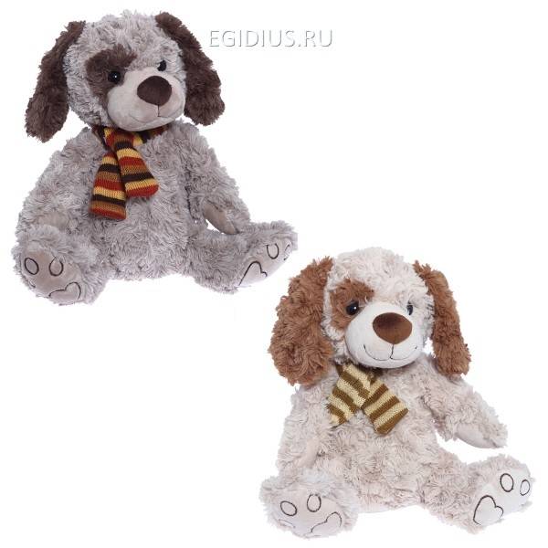 Игрушка мягконабивная Собака, H30см, 2 в. 81-3671 фото 1 — Egidius.ru