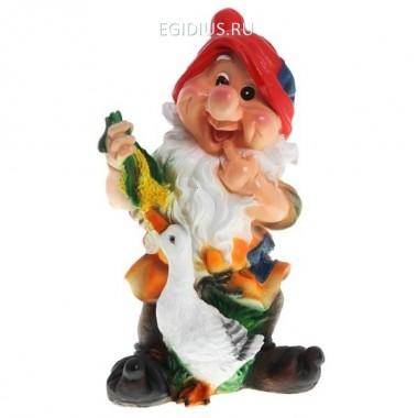 Фигура садовая Гном с уточкой L28W21H49 81-6178 — Egidius.ru