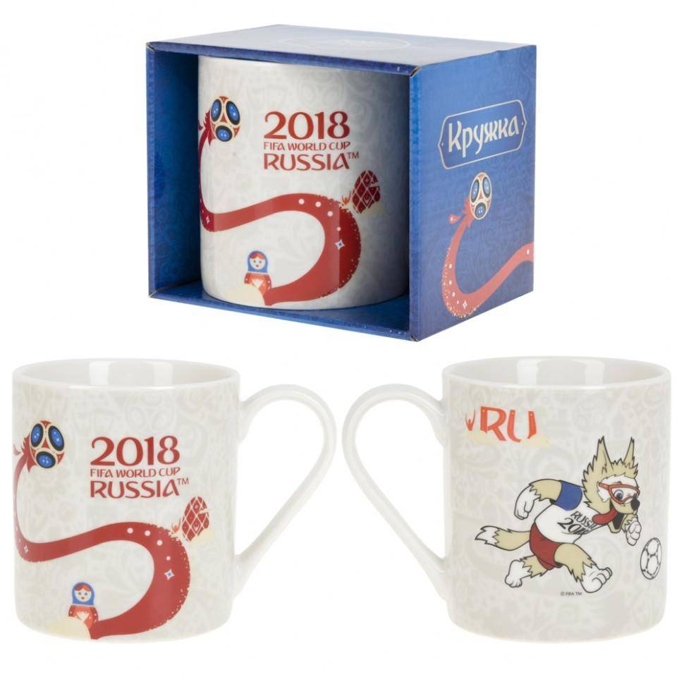 Кружка фарфоровая "Чемпионат Мира FIFA 2018" v=480мл.  406-250 фото 1 &mdash; Egidius.ru