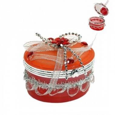 Шкатулка с бантиком, пластик, 9*8*5.5 см 3-4-142 — Egidius.ru