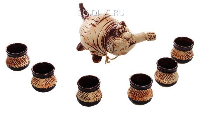 Набор водочно-коньячный буржуй 0,7л 7 пр.  806-041 фото 1 — Egidius.ru