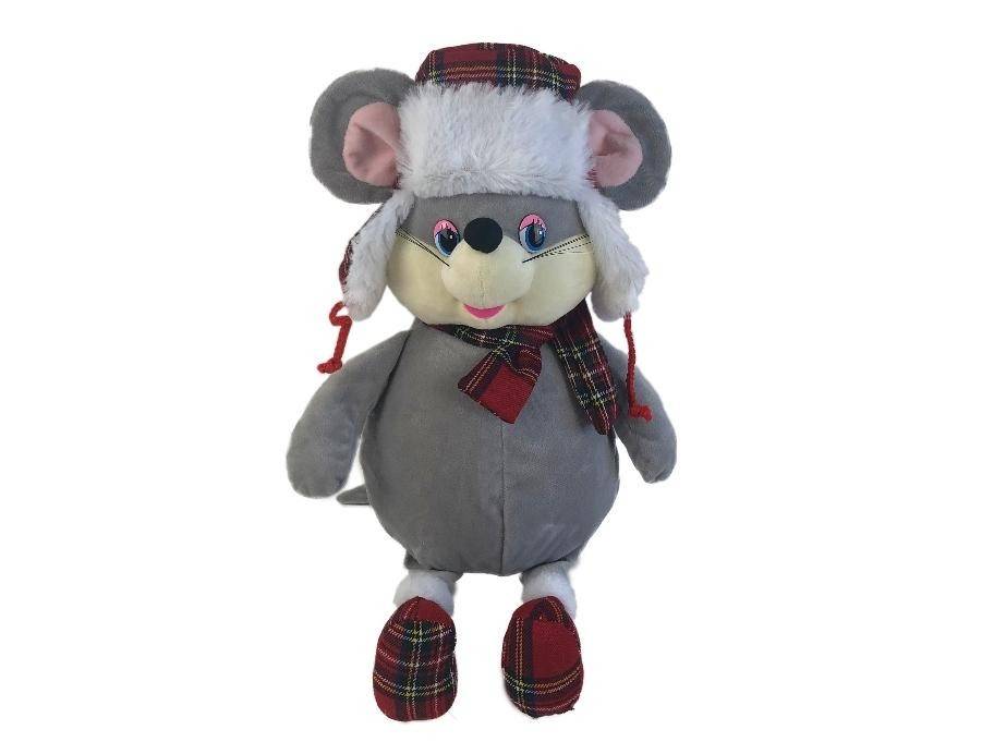 Упаковка для новогодних подарков Мышка в шапке 36/51 см 800 гр 2-1-001 фото 1 &mdash; Egidius.ru