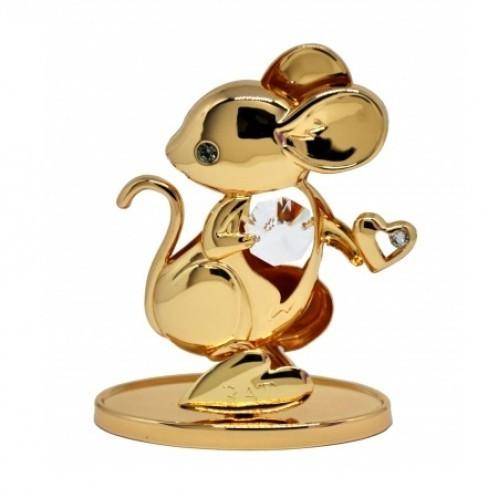 Фигурка со стразами Swarovski Крыса 8.5*6см Символ года 2020 3-2-027 фото 1 — Egidius.ru