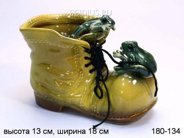 Фигурка "лягушка на ботинке" высота=12 см.длина=19 см. 320-865 фото 1 &mdash; Egidius.ru