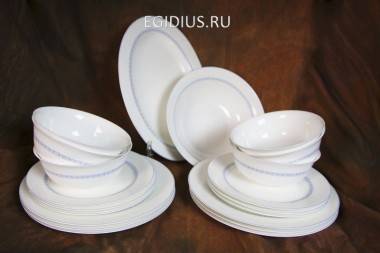 Столовый сервиз &quot;Кларисса &quot; (6 персон, 20 пр) (2) Костяной фарфор 620-211 — Egidius.ru