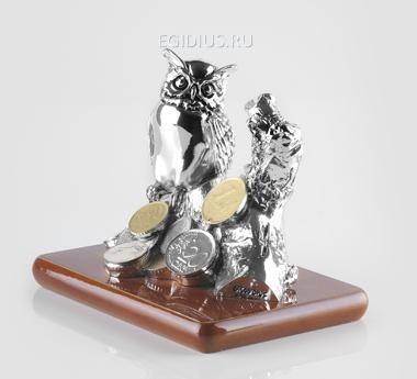 Скульптура "Филин на ветке с деньгами" 402-033 фото 1 &mdash; Egidius.ru