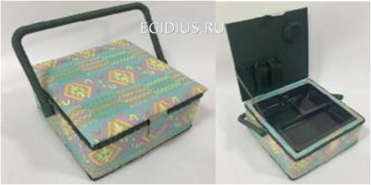 Шкатулка для рукоделия  Сундучок  20*20*11см  115-037 фото 1 — Egidius.ru