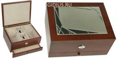 Шкатулка для мужчин Moretto 2-х ярусная 24*19*11см  110-234 — Egidius.ru