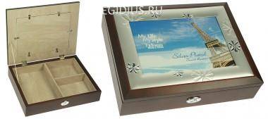 Шкатулка-фоторамка ювелирная Moretto 24*19*5см 110-229 — Egidius.ru